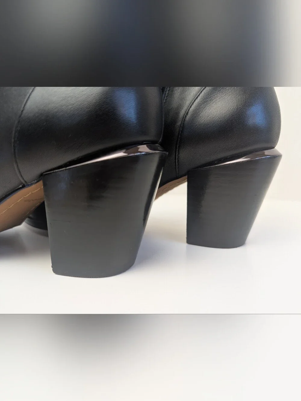 Paolo Mattei Black Leather Pointed Toe Ankle Boots Zip Booties 6.5M